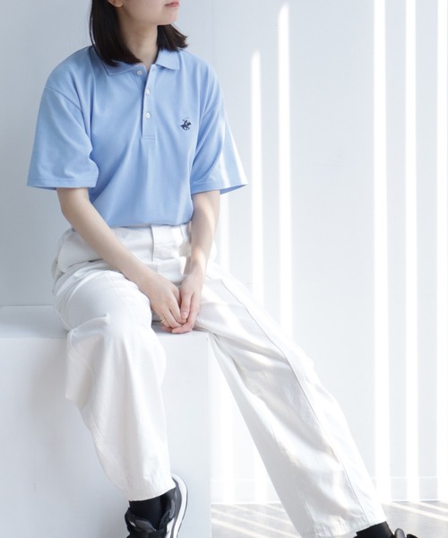 Bibiy フリル付きポロシャツ 半袖 ネイビー・ホワイト bibiy ビビィ JAMIE FRILL TOP｜Yahoo!フリマ（旧PayPayフリマ）