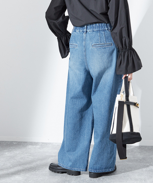 journal standard L'essage(ジャーナルスタンダードレサージュ)の「《追加2》アンティークデニム ギャザータックパンツ(デニムパンツ・レディース・ブルー・36/38)」の8枚目の写真