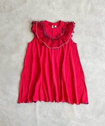 CALMIA | 梨地ラウンドフリルワンピース（90～150cm）(ワンピース)