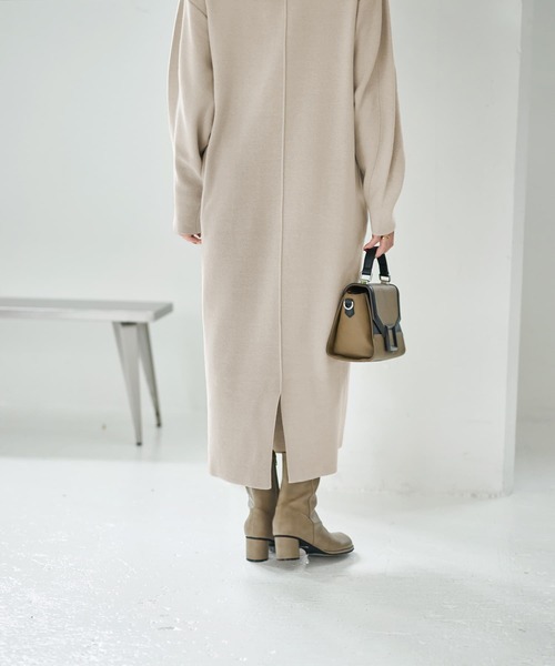 STYLE DELI(スタイルデリ)の「3シーズンコットン混紡◆オーバースリーブワンピース(ワンピース・レディース・パープル/ベージュ系その他/ネイビー系・01/02)」の16枚目の写真