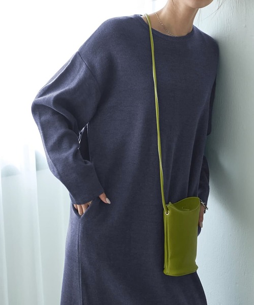 STYLE DELI(スタイルデリ)の「3シーズンコットン混紡◆オーバースリーブワンピース(ワンピース・レディース・パープル/ベージュ系その他/ネイビー系・01/02)」の9枚目の写真