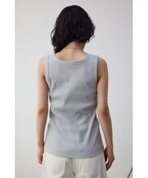 AZUL by moussy(アズールバイマウジー)の「ベーシッククルーネックリブタンク(Tシャツ/カットソー・レディース・アイボリー/ブラック/グレー/ホワイト系その他・M/L/S/M)」の16枚目の写真