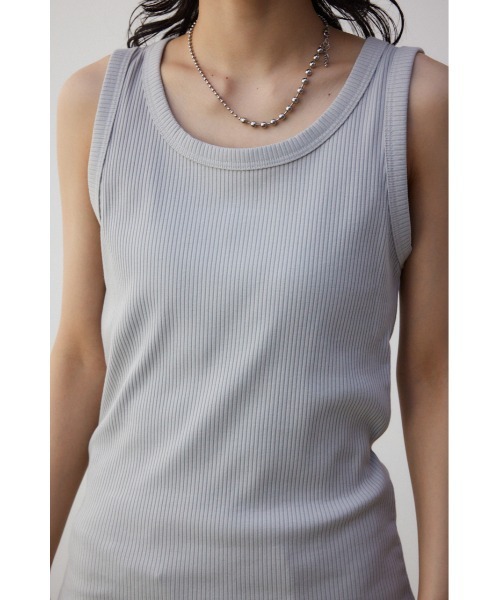 AZUL by moussy(アズールバイマウジー)の「ベーシッククルーネックリブタンク(Tシャツ/カットソー・レディース・アイボリー/ブラック/グレー/ホワイト系その他・M/L/S/M)」の17枚目の写真
