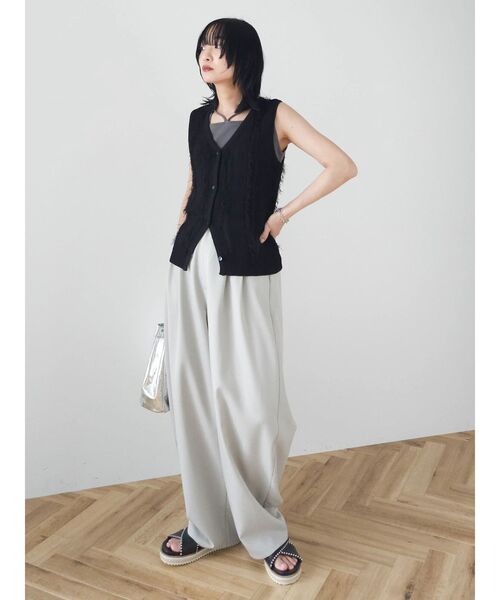 ELENCARE DUE（エレンカーレデュエ）の「・ELENCARE　DUE　カーブパンツ（その他パンツ・レディース・杢グレー/ブラック/ミント/ライトグレー・FREE）」の10枚目の写真