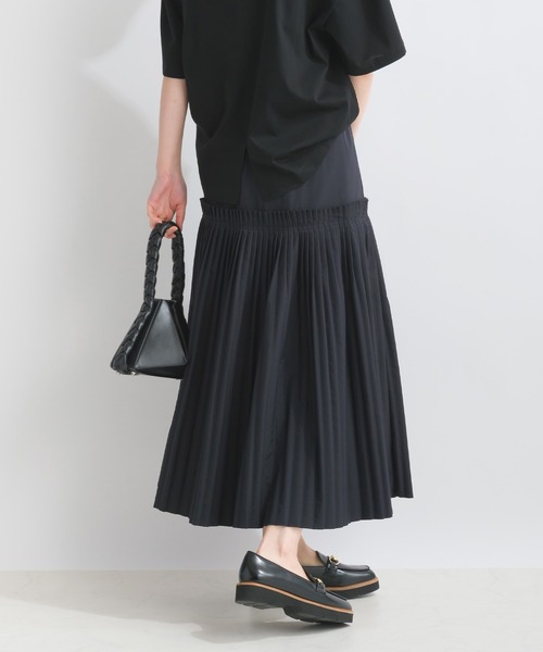 PICCIN(ピッチン)の「プリーツギャザースカート(スカート・レディース・ブラック/オフホワイト・M)」の9枚目の写真