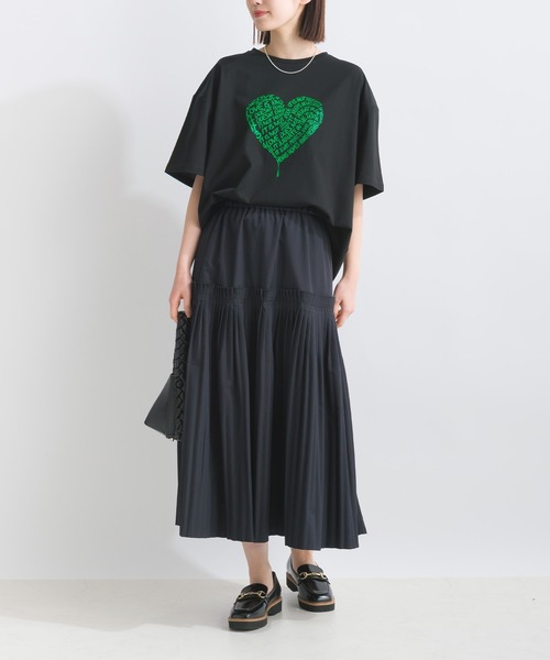 PICCIN(ピッチン)の「プリーツギャザースカート(スカート・レディース・ブラック/オフホワイト・M)」の7枚目の写真