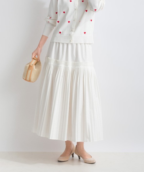 PICCIN(ピッチン)の「プリーツギャザースカート(スカート・レディース・ブラック/オフホワイト・M)」の4枚目の写真