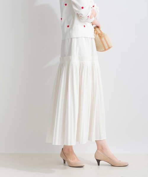 PICCIN(ピッチン)の「プリーツギャザースカート(スカート・レディース・ブラック/オフホワイト・M)」の3枚目の写真