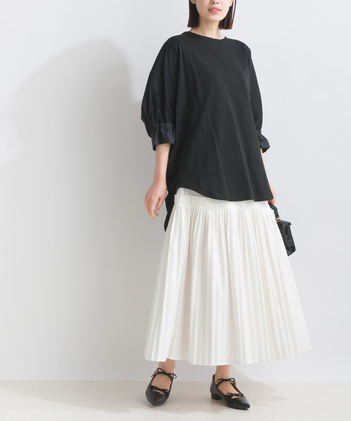 PICCIN(ピッチン)の「プリーツギャザースカート(スカート・レディース・ブラック/オフホワイト・M)」の20枚目の写真