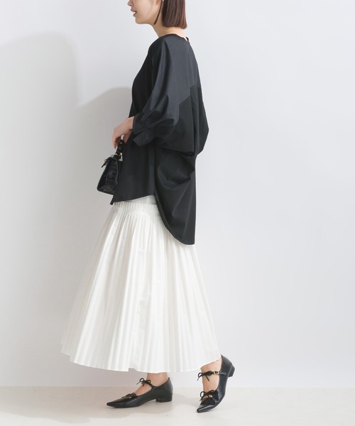 PICCIN(ピッチン)の「プリーツギャザースカート(スカート・レディース・ブラック/オフホワイト・M)」の19枚目の写真