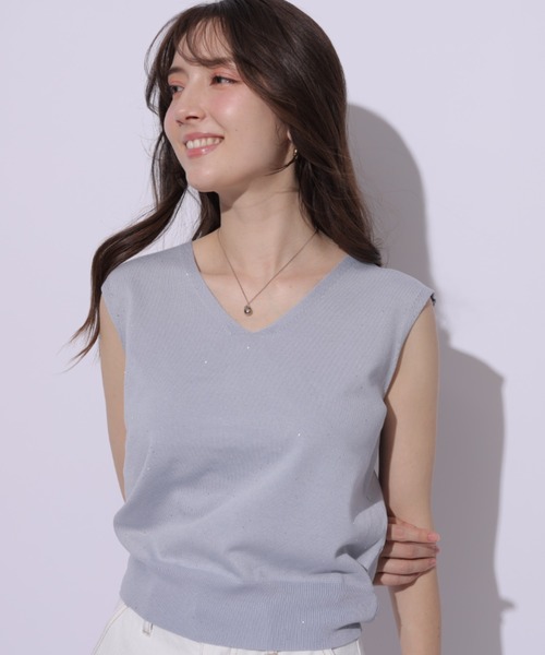 Apuweiser-riche スパンコールニットアンサンブル Apuweiser-riche