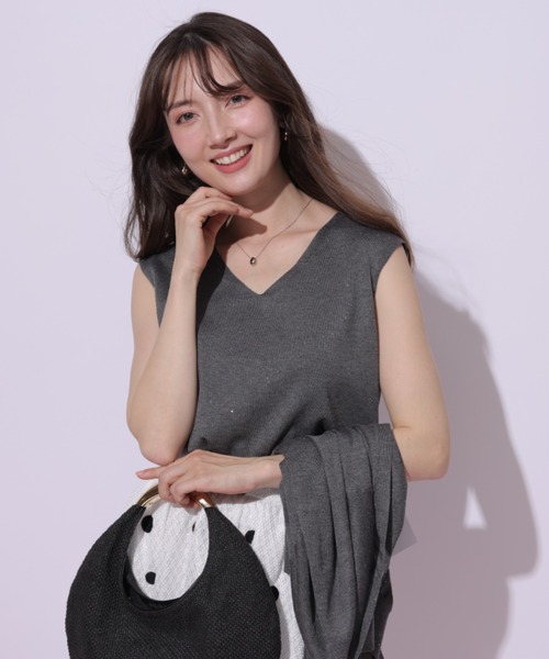 Apuweiser-riche スパンコールニットアンサンブル Apuweiser-riche（アプワイザーリッシェ）の「スパンコールニット