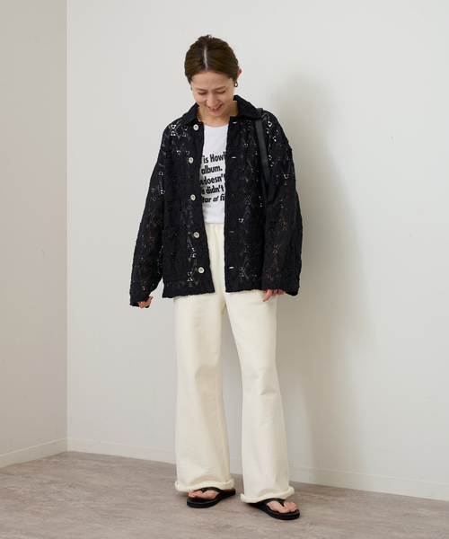 FRAMeWORK（フレームワーク）の「コットンレースカバーオール（カバーオール・レディース・ブラック・FREE）」の8枚目の写真