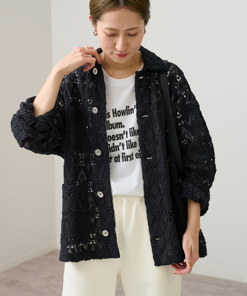 FRAMeWORK（フレームワーク）の「コットンレースカバーオール（カバーオール・レディース・ブラック・FREE）」の4枚目の写真