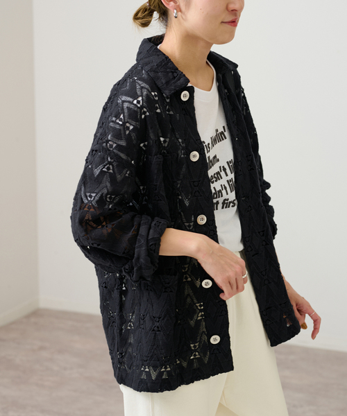 FRAMeWORK（フレームワーク）の「コットンレースカバーオール（カバーオール・レディース・ブラック・FREE）」の2枚目の写真