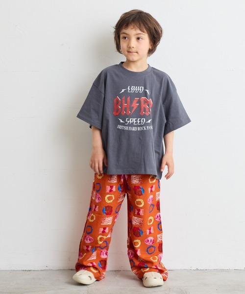 Life Support Products（ライフサポートプロダクツ）の「ロックプリントワイドTシャツ（80～150cm）（Tシャツ/カットソー・キッズ・グレー系その他2/ブラック系1/ブラック系3/ブラック系2/ホワイト系3/グレー系その他/ホワイト系1/ホワイト系2・80/90/95/100/110/120/130/140/150）」の13枚目の写真