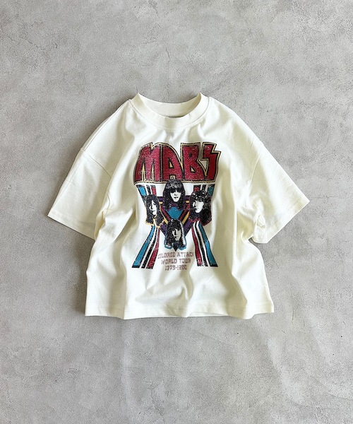 Life Support Products（ライフサポートプロダクツ）の「ロックプリントワイドTシャツ（80～150cm）（Tシャツ/カットソー・キッズ・グレー系その他2/ブラック系1/ブラック系3/ブラック系2/ホワイト系3/グレー系その他/ホワイト系1/ホワイト系2・80/90/95/100/110/120/130/140/150）」の20枚目の写真