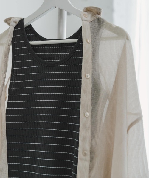 ITEMS URBANRESEARCH(アイテムズ アーバンリサーチ)の「トタンテレコタンクトップ(タンクトップ・レディース・カーキ/グレー系その他/オフホワイト/ホワイト系その他・FREE)」の3枚目の写真