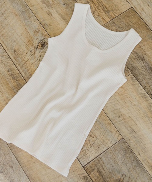 ITEMS URBANRESEARCH(アイテムズ アーバンリサーチ)の「トタンテレコタンクトップ(タンクトップ・レディース・カーキ/グレー系その他/オフホワイト/ホワイト系その他・FREE)」の5枚目の写真