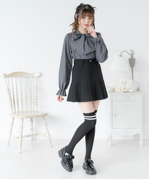 DearMyLoveRose(ディアマイラブローズ)の「シンプルボウタイシャツブラウス #シワになりにくい(シャツ/ブラウス・レディース・ホワイト/ブラック/グレー/ブラック系その他/ホワイト系その他/ベージュ・3L/LL/LARGE/MEDIUM)」の5枚目の写真