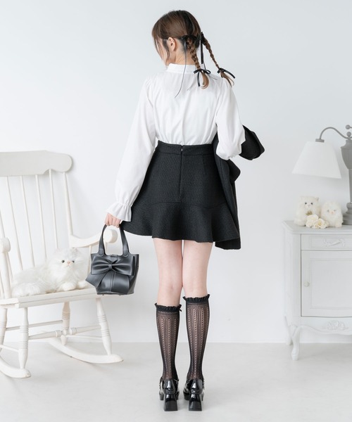 DearMyLoveRose(ディアマイラブローズ)の「シンプルボウタイシャツブラウス #シワになりにくい(シャツ/ブラウス・レディース・ホワイト/ブラック/グレー/ブラック系その他/ホワイト系その他/ベージュ・3L/LL/LARGE/MEDIUM)」の8枚目の写真