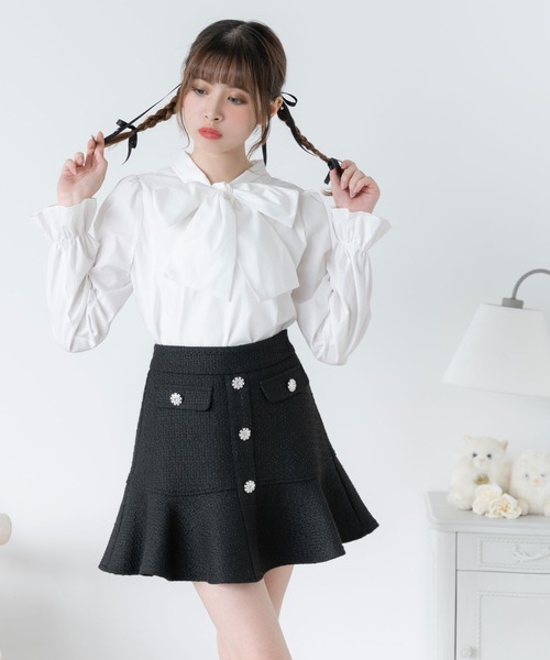 DearMyLoveRose(ディアマイラブローズ)の「シンプルボウタイシャツブラウス #シワになりにくい(シャツ/ブラウス・レディース・ホワイト/ブラック/グレー/ブラック系その他/ホワイト系その他/ベージュ・3L/LL/LARGE/MEDIUM)」の9枚目の写真