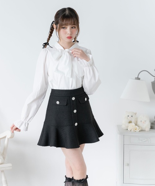 DearMyLoveRose(ディアマイラブローズ)の「シンプルボウタイシャツブラウス #シワになりにくい(シャツ/ブラウス・レディース・ホワイト/ブラック/グレー/ブラック系その他/ホワイト系その他/ベージュ・3L/LL/LARGE/MEDIUM)」の10枚目の写真