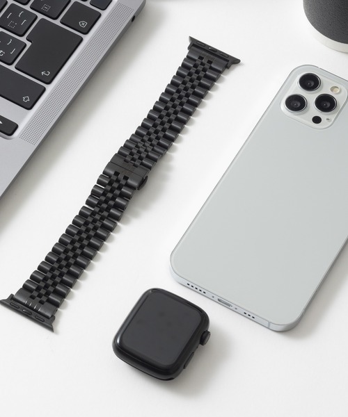 emonique(エモニーク)の「ステンレス製 Apple Watch Band スマートウォッチバンド【38/40/41/42/44/45/49mm対応】(デジタル腕時計・メンズ・ゴールド/ピンクゴールド/ネイビー/シルバー×ゴールド/ブラック/シルバー・38/42)」の1枚目の写真