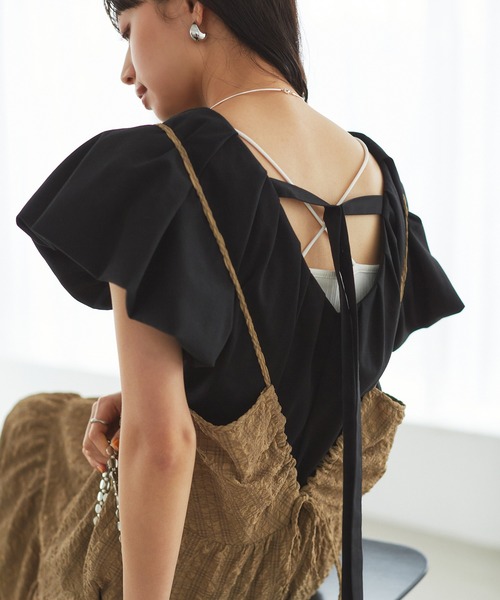 VIS（ビス）の「【洗える】ぽこぽこチェック柄ティアードキャミワンピース（ワンピース・レディース・ブラウン/グリーン/ブラック・FREE）」の19枚目の写真