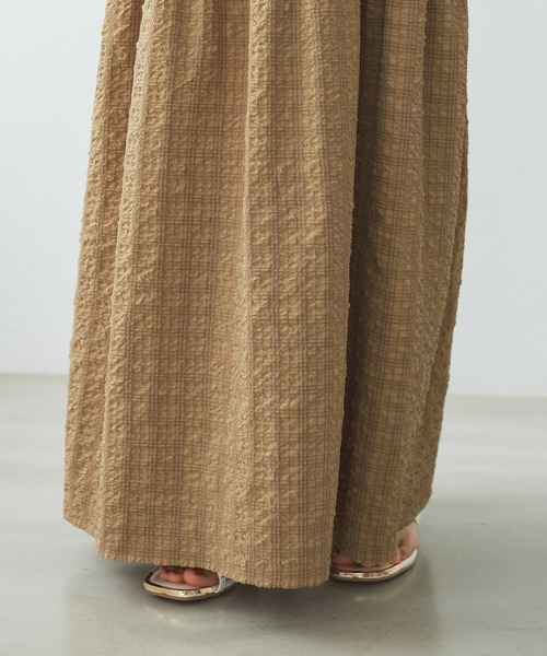 VIS（ビス）の「【洗える】ぽこぽこチェック柄ティアードキャミワンピース（ワンピース・レディース・ブラウン/グリーン/ブラック・FREE）」の13枚目の写真