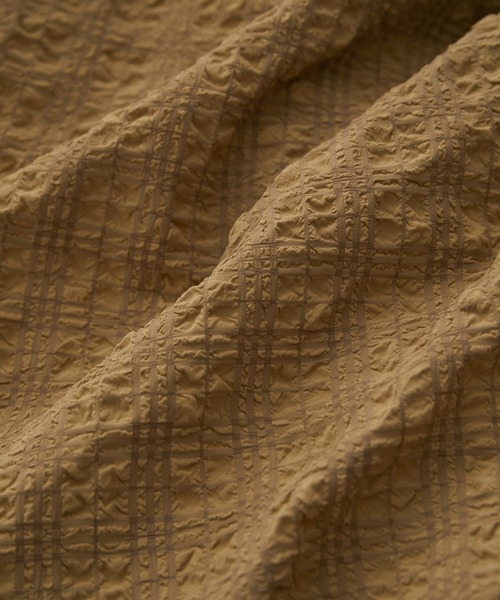 VIS（ビス）の「【洗える】ぽこぽこチェック柄ティアードキャミワンピース（ワンピース・レディース・ブラウン/グリーン/ブラック・FREE）」の4枚目の写真