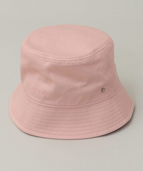 CONVERSE TOKYO（コンバーストウキョウ）の「LOGO TWILL BUCKET HAT（ハット・レディース・ブラック/ホワイト/ブラウン/ピンク・LARGE/SMALL）」の4枚目の写真