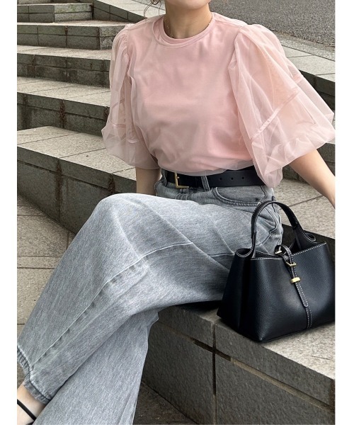 Mila Owen(ミラオーウェン)の「ワンハンドルミニトートバッグ(ショルダーバッグ・レディース・キャメル/アイボリー/ブラック/オレンジ・FREE)」の1枚目の写真