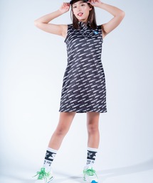 yield（イールド）の「【STARTER GOLF】スターターゴルフ STARTER GOLFロゴ シューティングパターン 総柄モックネックノースリーブワンピース SG-123007（ワンピース）」