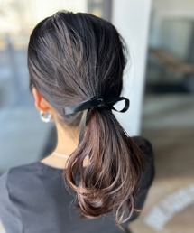 IRIS 47】frill head band/メッシュ リボン テープ（カチューシャ
