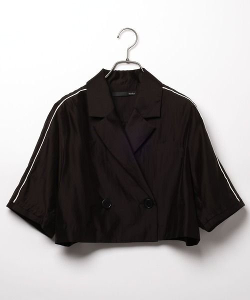 Heather（ヘザー）の「ラインシアーショートジャケット（半袖） 127446
