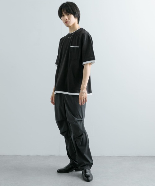 SENSE OF PLACE by URBAN RESEARCH（センスオブプレイスバイアーバンリサーチ）の「トラックスラックスパンツ（スラックス・メンズ・チャコールグレー/ライトグレー・MEDIUM/LARGE）」の10枚目の写真