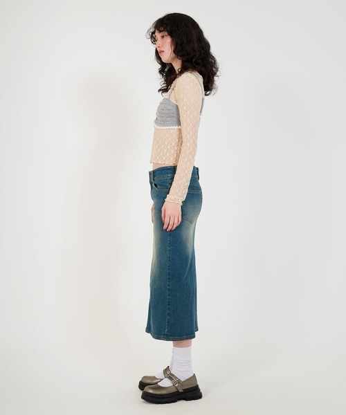 TINA:JOJUN(ティーナジョジュン)の「刺繍入り ニットビスチェ TINA:JOJUN(チューブトップ・レディース・グレー/ホワイト・M)」の21枚目の写真
