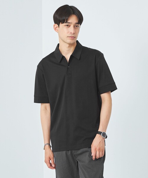 green label relaxing(グリーンレーベルリラクシング)の「【WEB限定】JUSTFIT エアリー ソフト ポロシャツ(ポロシャツ・メンズ・ホワイト/ブラック/ネイビー/ターコイズブルー・S/M/L/XL)」の2枚目の写真