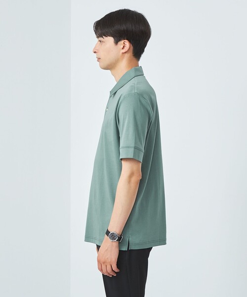 green label relaxing(グリーンレーベルリラクシング)の「【WEB限定】JUSTFIT エアリー ソフト ポロシャツ(ポロシャツ・メンズ・ホワイト/ブラック/ネイビー/ターコイズブルー・S/M/L/XL)」の10枚目の写真