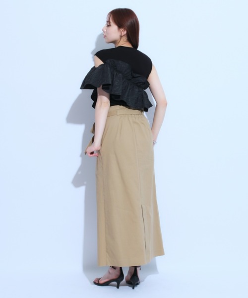 マイストラーダ 前後2way アシンメトリーフリルニットトップス 一 番 安いファッション - マイストラーダ♡前後2way