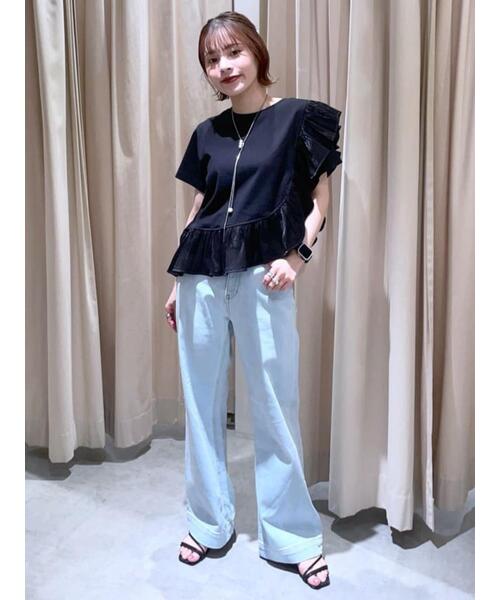 FREE'S MART（フリーズマート）の「ラウンドフリルデザインＴシャツ（Tシャツ/カットソー・レディース・グレー/ブラック/ホワイト・FREE）」の7枚目の写真