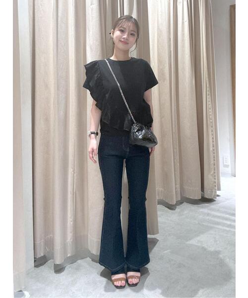 FREE'S MART（フリーズマート）の「ラウンドフリルデザインＴシャツ（Tシャツ/カットソー・レディース・グレー/ブラック/ホワイト・FREE）」の8枚目の写真