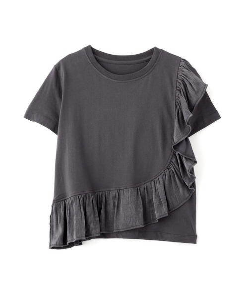FREE'S MART（フリーズマート）の「ラウンドフリルデザインＴシャツ（Tシャツ/カットソー・レディース・グレー/ブラック/ホワイト・FREE）」の13枚目の写真