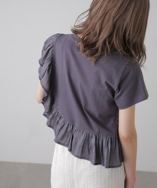 FREE'S MART（フリーズマート）の「ラウンドフリルデザインＴシャツ（Tシャツ/カットソー・レディース・グレー/ブラック/ホワイト・FREE）」の14枚目の写真