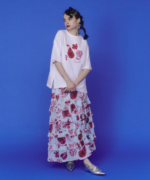 manana suerte（マニャーナスエルテ）の「オリジナルプリントシアーフリルラップスカート（スカート・レディース・その他1/その他2・FREE）」の12枚目の写真