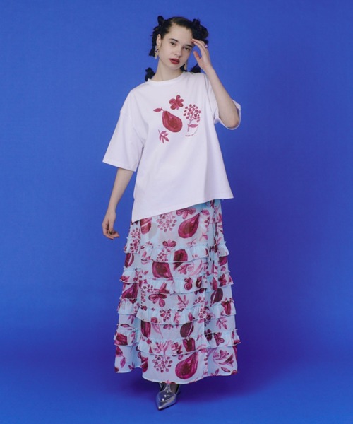 manana suerte（マニャーナスエルテ）の「オリジナルプリントシアーフリルラップスカート（スカート・レディース・その他1/その他2・FREE）」の11枚目の写真