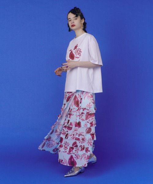 manana suerte（マニャーナスエルテ）の「オリジナルプリントシアーフリルラップスカート（スカート・レディース・その他1/その他2・FREE）」の13枚目の写真