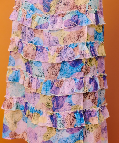 manana suerte（マニャーナスエルテ）の「オリジナルプリントシアーフリルラップスカート（スカート・レディース・その他1/その他2・FREE）」の16枚目の写真