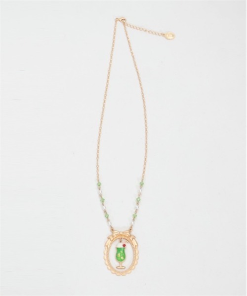 axes femme POETIQUE（アクシーズファムポエティック）の「クリームソーダネックレス（ネックレス・レディース・グリーン/ピンク・FREE）」の4枚目の写真